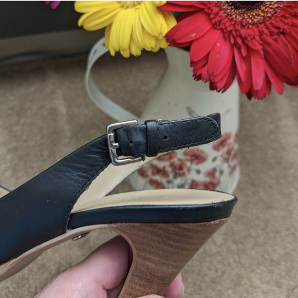 Faith Open Toe Sling Back Shoes, Black, Size 7/7.5 - Picture 13 of 15